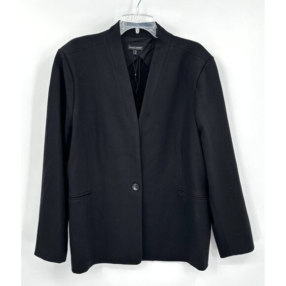 UNIVERSAL STANDARD 2 piece pant suit ponte knit black plus size L 22 24 XL 26 28 - Picture 2 of 15